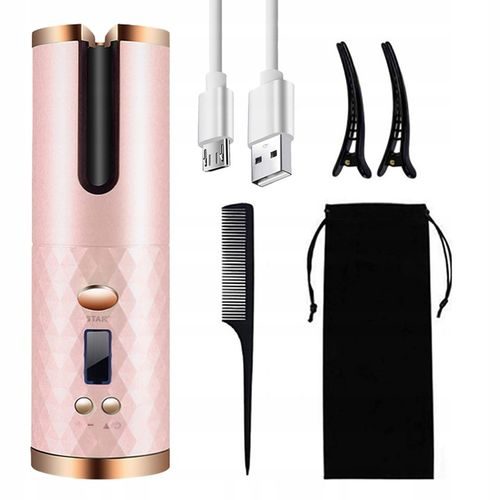 CERAMICZNA Lokówka automatyczna do włosów OBROTOWA fale loki 3000 mAh timer na Arena.pl