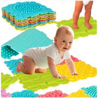 Mata ortopedyczna sensoryczna puzzle 6 el do masażu stóp płaskostopie mix