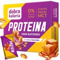 DOBRA KALORIA - MINI BATONIKI PROTEINA z olejem MCTO SMAKU KARMELU 102g