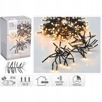 Lampki choinkowe 576 LED białe ciepłe wewnętrzne zewnętrzne 7m TIMER IP44