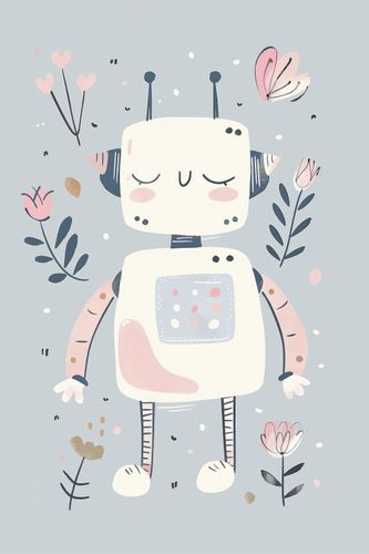 Plakat 40x60cm Wzory dla Dzieci, Dziewczynki Do Pokoju - Roboś na Arena.pl