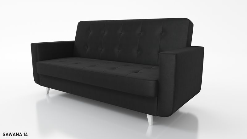 Wersalka na nóżkach funkcja spania NAOMI sprężyny, pojemnik na pościel zdjęcie 17