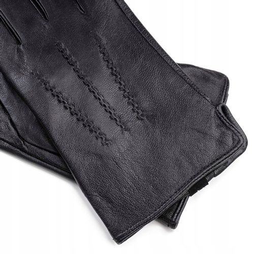Skórzane klasyczne czarne rękawice męskie S na Arena.pl