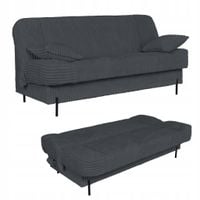 Kanapa sofa Sara rozkładana wersalka do spania Rene Family meble ciem szara