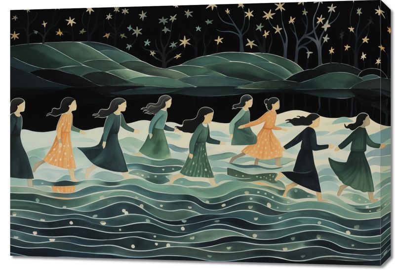 Obraz 100x70cm Nocna Procesja zdjęcie 1