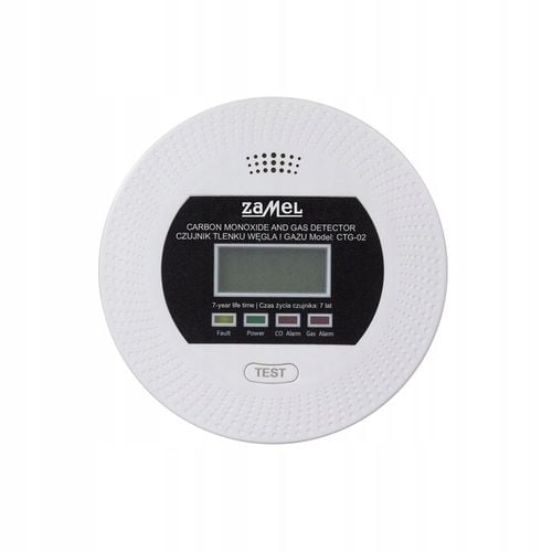 Czujnik czadu tlenku węgla i gazu 2w1 230V 90dB detektor CO LPG Zamel na Arena.pl