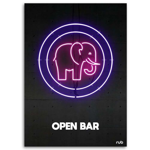 Deco Panel, Neony słoń 70x100 na Arena.pl