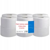 Papier Toaletowy Biały Celuloza Jumbo 2 warstwy do podajnika BIG Rola 12szt