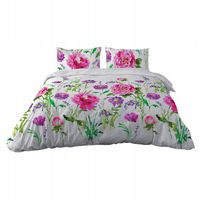 Pościel 220x200 biała w kwiaty PRESTIGE 05 MATEX