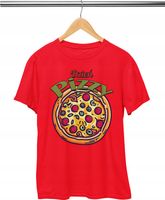 KOSZULKA DZIECIĘCA T-SHIRT - DZIEŃ PIZZY PIZZA NIETYPOWE DNI - S 122-128