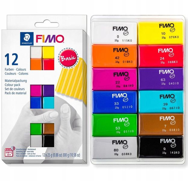FIMO SOFT modelina zestaw 12 x 25g Basic masa zdjęcie 1