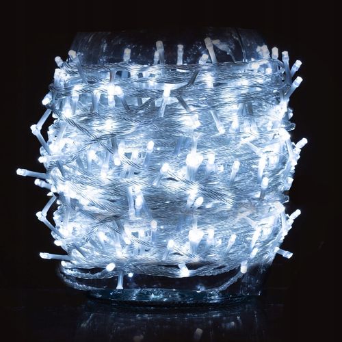 LAMPKI CHOINKOWE ZEWNĘTRZNE / WEWNĘTRZNE 375LED 50M ZIMNY BIAŁY WYTRZYMAŁE na Arena.pl