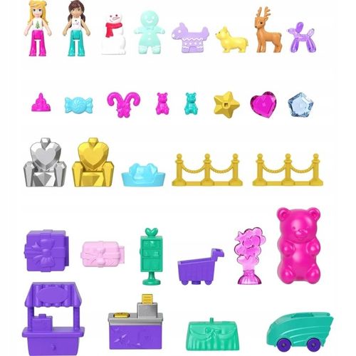 POLLY POCKET KALENDARZ ADWENTOWY 24 NIESPODZIANEK + 2 MIKRO LALKI + DOMEK na Arena.pl
