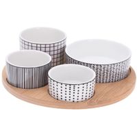 Zestaw miseczek do serwowania 5 el. na Tacy Salaterka Misa Ceramiczna