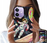ETUI DO OPPO A60 5G - KOCI ASTRONAUTA KOT KOSMOS OBUDOWA CASE