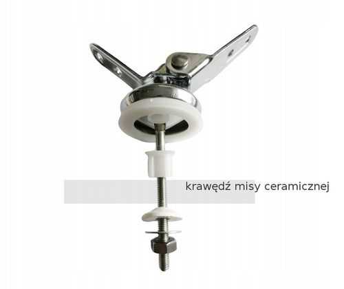 Zawiasy uchwyty TYP V metalowe do DESKI sedesowej drewnianej MDF mocowania na Arena.pl