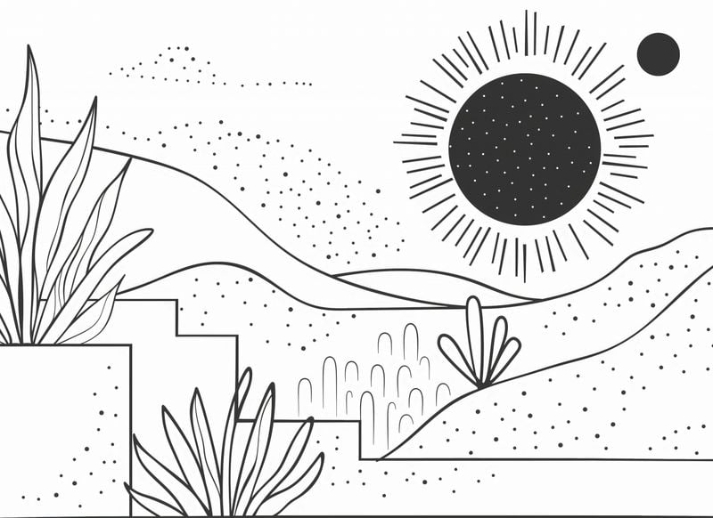 Plakat 55x40cm Linearny Pejzaż zdjęcie 1