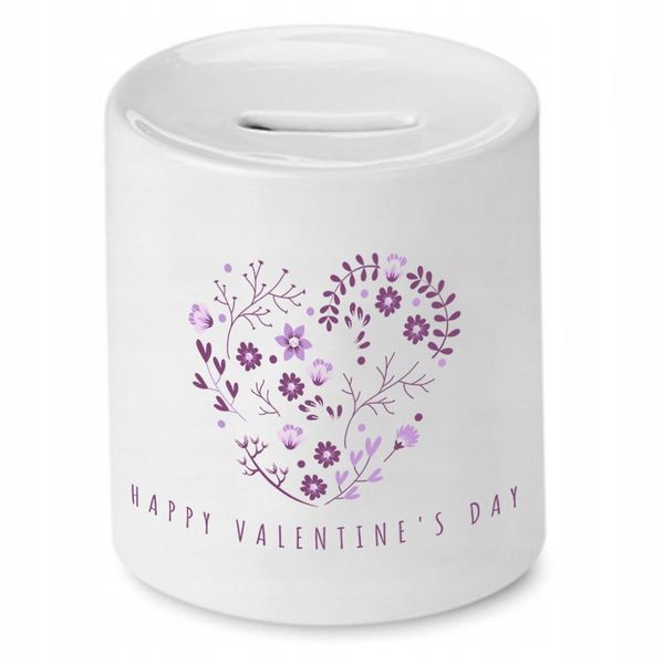 Skarbonka Prezent Walentynki Happy Valentines Day Z Nadrukiem Ze Zdjęciem zdjęcie 1