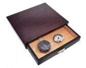 Humidor Czarno-Bordowy Podróżny Przenośny Angelo