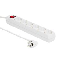 MicroConnect 6-way Schuko Socket 10M White