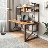 BIURKO KOMPUTEROWE CIEMNY BUK POD LAPTOP STOLIK GAMINGOWE NOWOCZESNE LOFT