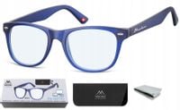 OKULARY ZERÓWKI Z FILTREM BLUE LIGHT DO KOMPUTERA OCHRONNE + ETUI + SZMATKA