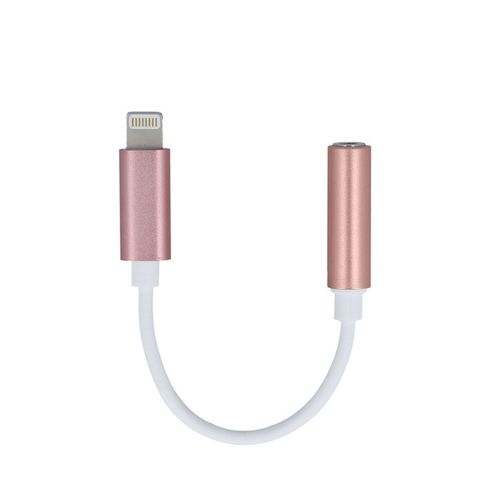 Adapter do iPhone 8-PIN-audio jack 3,5 mm różowy na Arena.pl