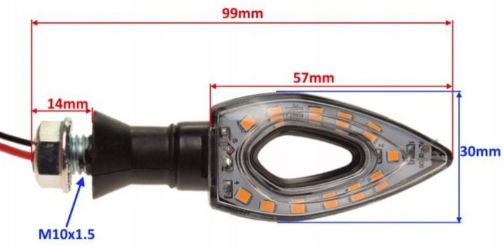 4 KIERUNKOWSKAZY MOTOCYKLOWE LED DO SKUTERA MOTOCYKLA QUAD KIERUNKI MIGACZE zdjęcie 1