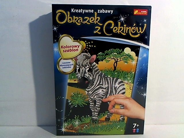 Cekinowy obrazek. Zebra 21983. zdjęcie 1
