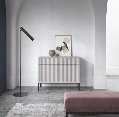 Komoda Delicious ryflowana szara na Arena.pl