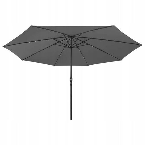 Parasol ogrodowy z LED, 400 cm, antracytowy na Arena.pl