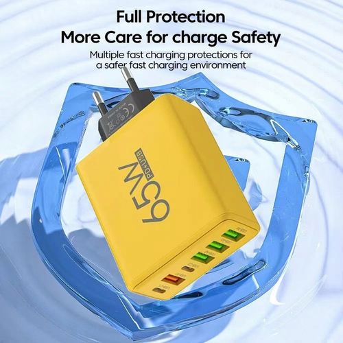 SZYBKA ŁADOWARKA SIECIOWA 6-PORTÓW 2X USB-C, 4xUSB-A 65W na Arena.pl