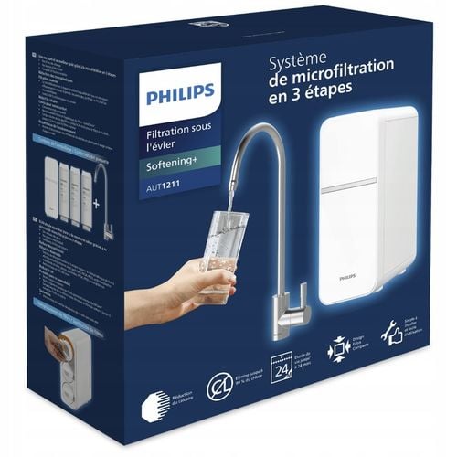 Przepływowy filtr do wody PHILIPS, filtr zmiękczający wodę, pod zlew + na Arena.pl