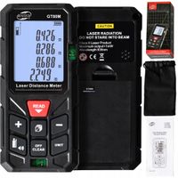 DALMIERZ LASEROWY CYFROWY MIERNIK ODLEGŁOŚCI ZIELONY LASER 80 METRÓW LCD