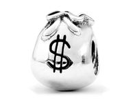 Rodowany srebrny charms do pandora worek pieniędzy sakiewka srebro 925 PAS198