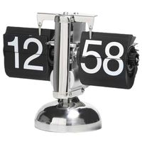 ZEGAR Klapkowy 24H RETRO Mechaniczny VINTAGE FLIP na Baterie STALOWY