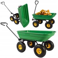 WÓZEK OGRODOWY TRANSPORTOWY WYWROTKA TACZKA OGRODOWA PRZYCZEPKA 200kg 55L