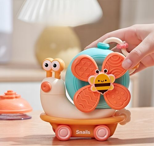 ŚLIMAK SENSORYCZNY JEŻDŻĄCY 4W1 SPINNER Z PRZYSSAWKĄ DLA DZIECI DO KĄPIELI na Arena.pl