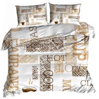 Pościel 3D bawełna satyna 160x200cm HOT COFFEE