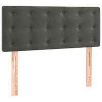 Zagłówek do łóżka, ciemnoszary, 90x5x78/88 cm, aksamit