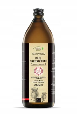 OLEJ Z OSTROPESTU 1L 1000ml ŚWIEŻY ZDROWA MARKA ROKU na Arena.pl