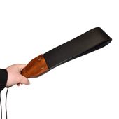 Prowler Red Leather And Wood Flapper Paddle