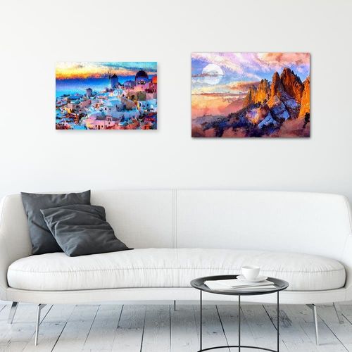 Obraz na płótnie - Canvas, Zachód słońca w górach 60x40 na Arena.pl
