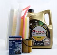 FILTRY+OLEJ TOTAL 5W30 5L PEUGEOT 3008 1.6 HDI 115 KM