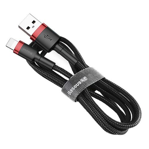 Kabel Lightning Usb Baseus Cafule 2A 3M (Czarno-Czerwony) na Arena.pl
