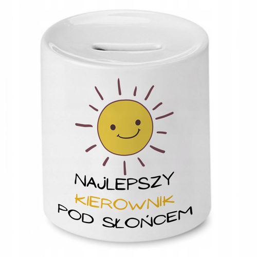 Skarbonka Dla Kierownika Najlepszy Pod Słońcem Z Nadrukiem Ze Zdjęciem na Arena.pl