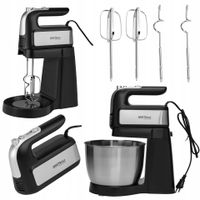 Mikser kuchenny ręczny 1000w z misą 4,5l stal nierdzewna KD4141