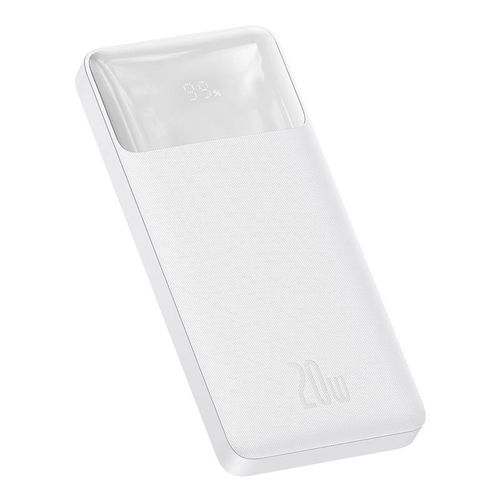 powerbank baseus bipow 10000mah, 2xusb, usb-c, 20w (biały) na Arena.pl