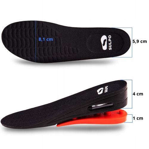 PODWYŻSZAJĄCE WKŁADKI do butów korekcja wzrostu dodają 5 cm 39-44 na Arena.pl