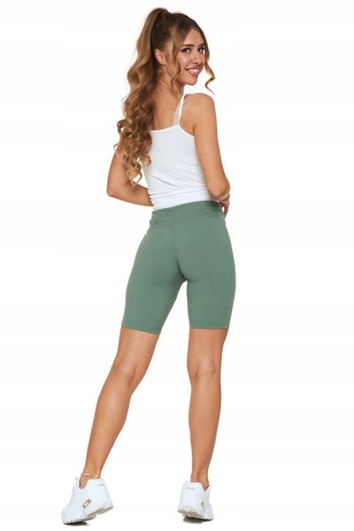 Moraj Prążkowane Legginsy Kolarki z Wysokim Stanem 850-013 Zielony L/XL zdjęcie 3